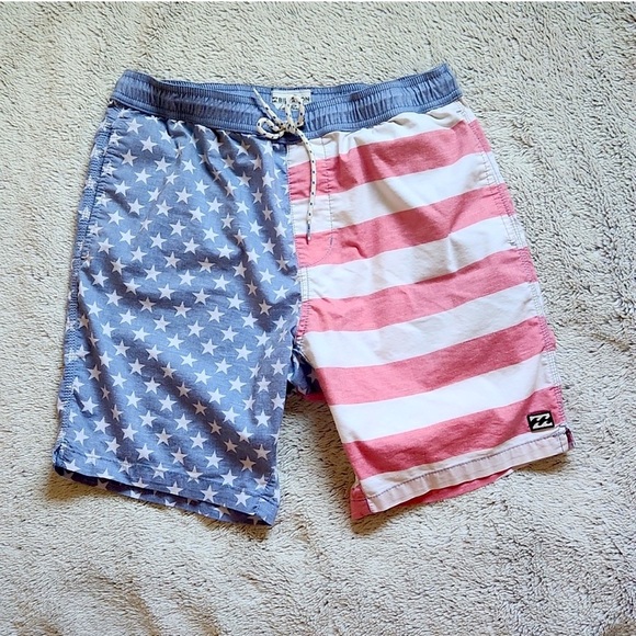 Billabong Men’s American Flag board shorts- Size Small - Picture 2 of 3